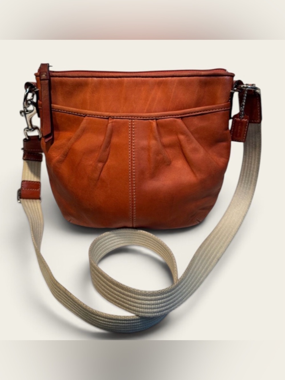 Coach Leather Crossbody Bag in Rich Cogna